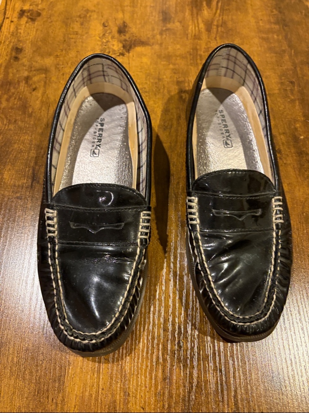 Sperry women’s  Black Patent Leather Penny Loafers